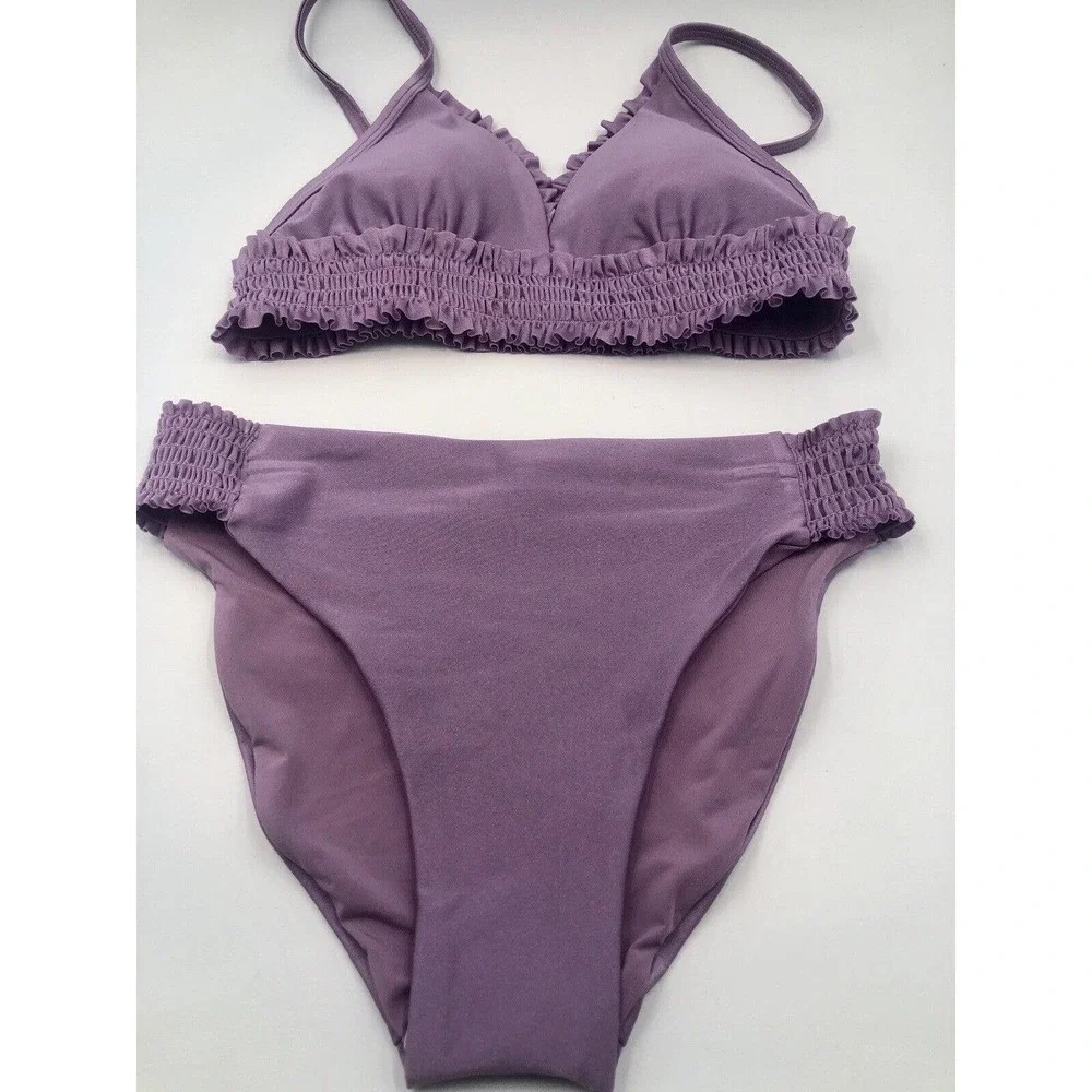 Chelsea & Violet Bathing Suit Girl’s 16 Purple Two-Piece‎ Swim Suit Bikini NWT